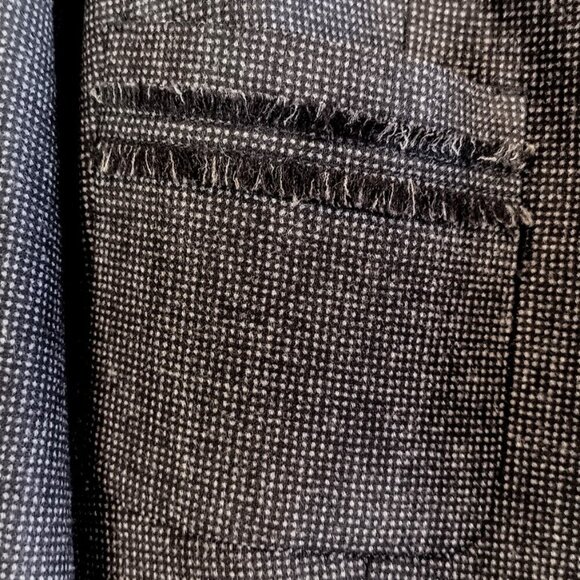 Rebecca Taylor Tinsley Dot Black Grey Silk Wool Jacket - Picture 5 of 10